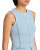 3.1 Phillip Lim 3.1 Phillip Lim Denim Effect Crewneck Button Front Vest - 4