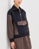 3.1 Phillip Lim 3.1 Phillip Lim French Terry Nylon Combo Utility Dress Midnight/Espresso - 2