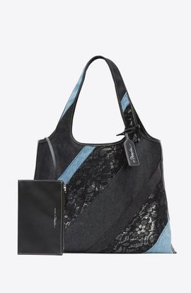 3.1 Phillip Lim 3.1 Phillip Lim Lace Patchwork Denim Market Tote