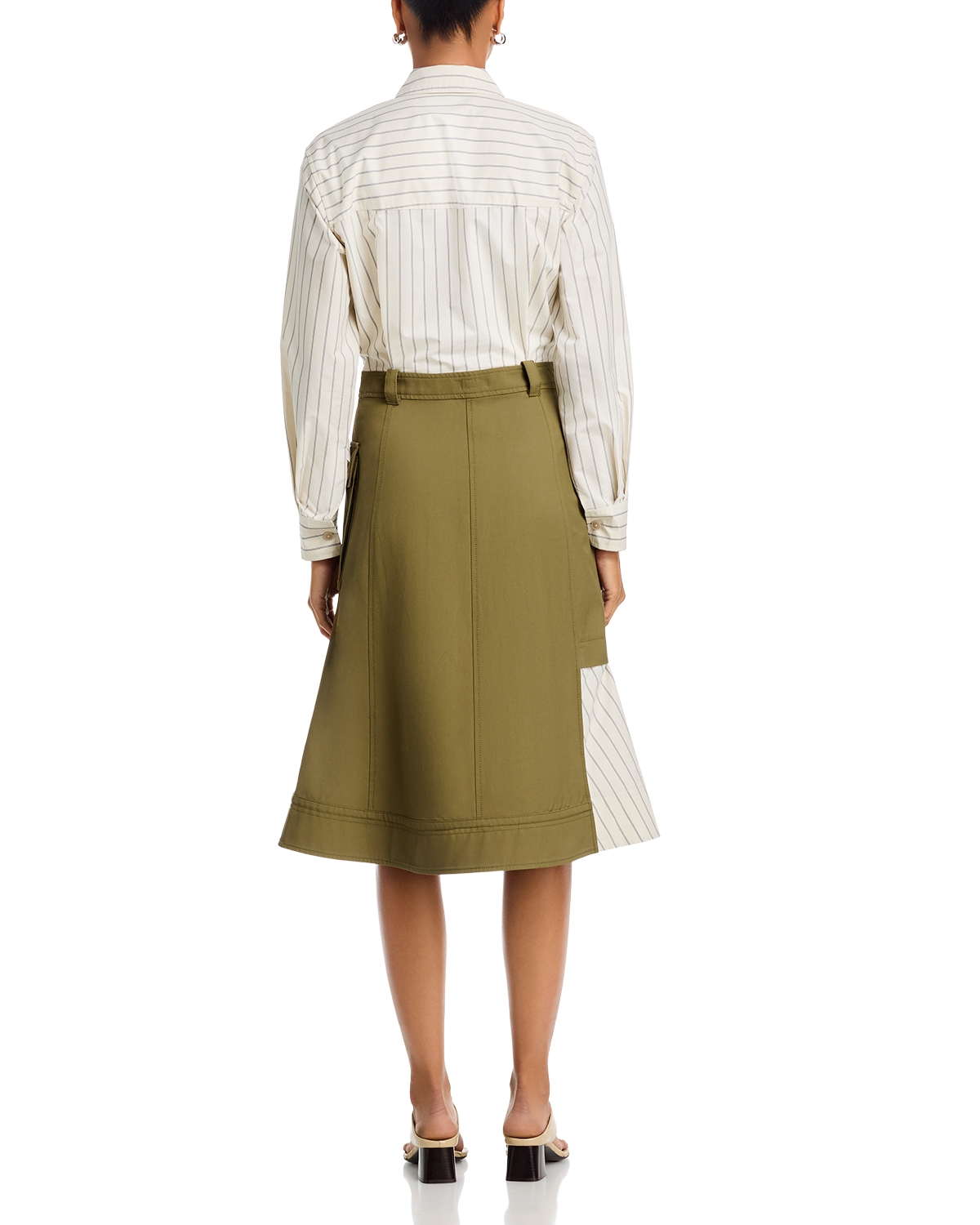 phillip lim tucked front shirt dress Tucked Front Shirt Dress with Lace Trim 3.1 Phillip Lim