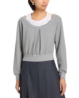 3.1 Phillip Lim 3.1 Phillip Lim Long Sleeve Embellished Double Layer Sweatshirt