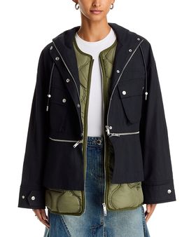 3.1 Phillip Lim 3.1 Phillip Lim Mixed Media Utility Parka Coat