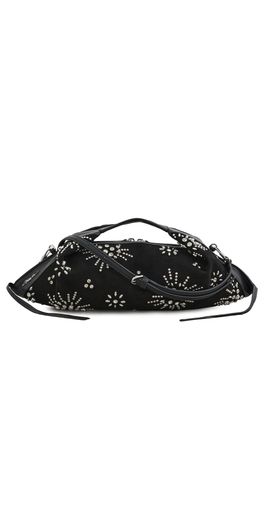 3.1 Phillip Lim 3.1 Phillip Lim Studded Faux Suede Mini Luna Crossbody Bag Black One