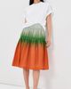 3.1 Phillip Lim 3.1 Phillip Lim T-Shirt Combo Dress with Ombre Voile Skirt White/Flame Multi - 2