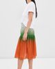3.1 Phillip Lim 3.1 Phillip Lim T-Shirt Combo Dress with Ombre Voile Skirt White/Flame Multi - 4