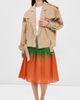 3.1 Phillip Lim 3.1 Phillip Lim T-Shirt Combo Dress with Ombre Voile Skirt White/Flame Multi - 5