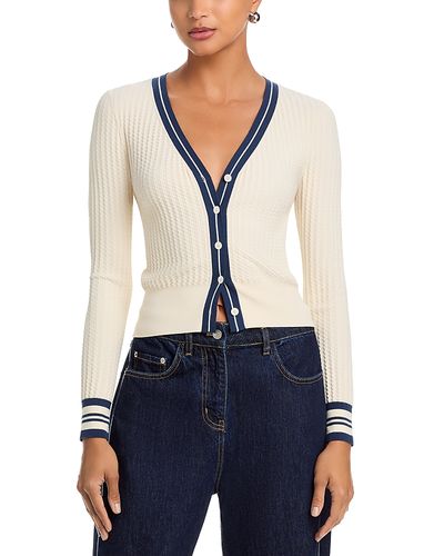 3.1 Phillip Lim 3.1 Phillip Lim Textured Rib Wide V Neck Cardigan
