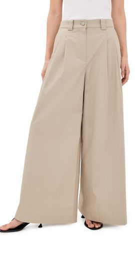 3.1 Phillip Lim 3.1 Phillip Lim Wide Leg Pleated Pants Khaki/Birch