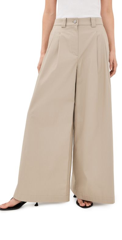3.1 Phillip Lim 3.1 Phillip Lim Wide Leg Pleated Pants Khaki/Birch