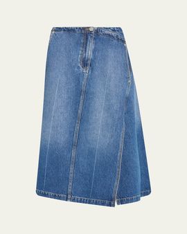 3.1 Phillip Lim Asymmetric Denim Midi Skirt