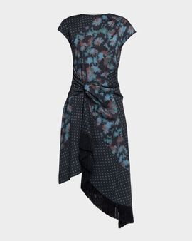 3.1 Phillip Lim Desert Flower Asymmetric Twill Midi Dress