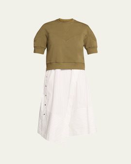 3.1 Phillip Lim French-Terry Combo Dress