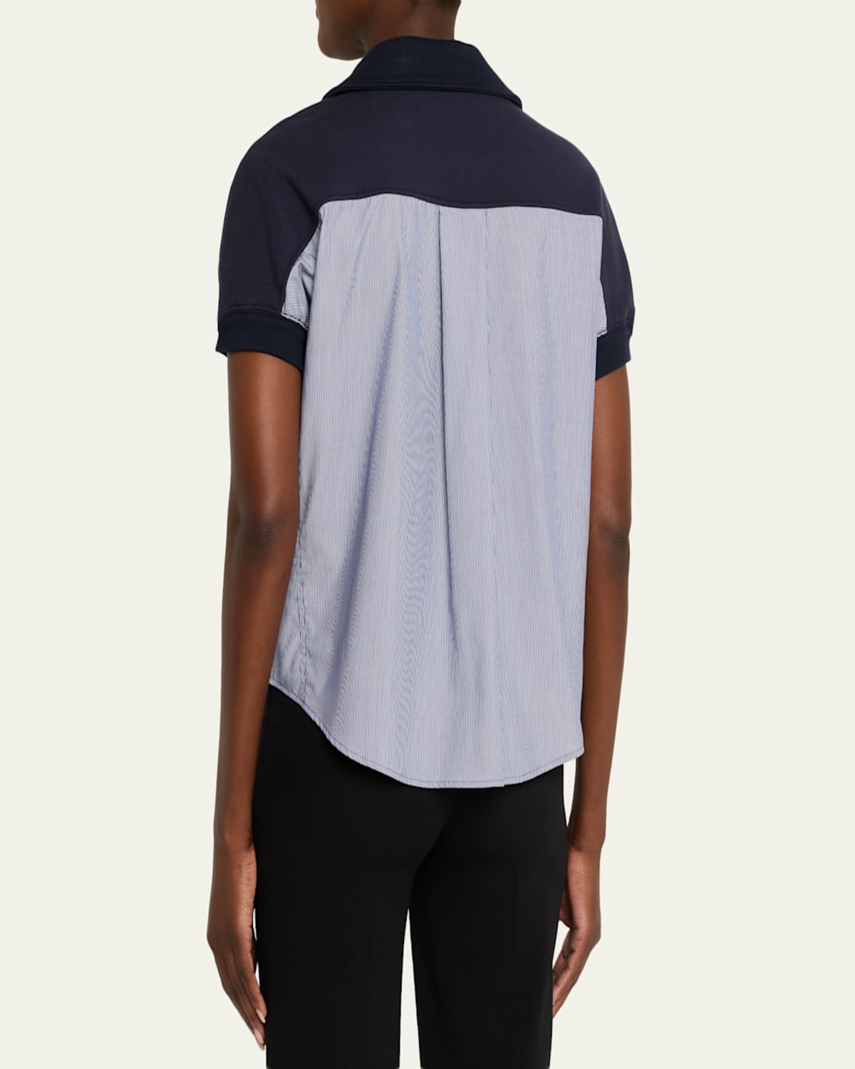 3.1 Phillip Lim - Mixed Media Polo Top