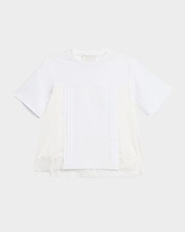 3.1 Phillip Lim Satin Lace Flounce Top