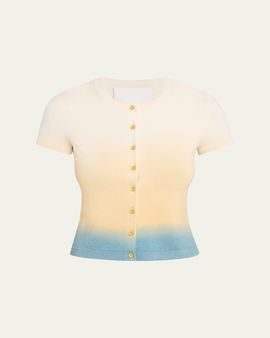 3.1 Phillip Lim Short-Sleeve Ombré Cardigan