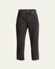 3.1 Phillip Lim Straight-Leg Cropped Jeans with Side Zipper Detail - 1
