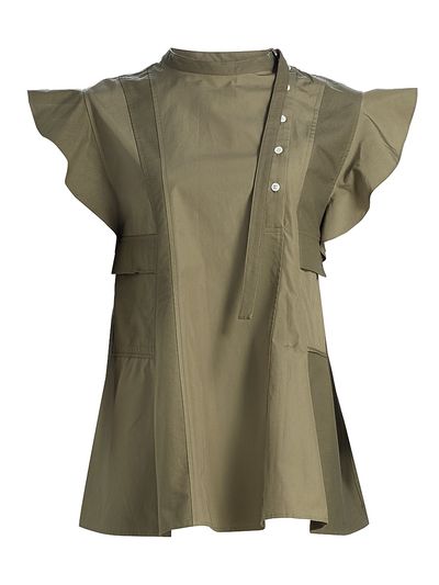 3.1 Phillip Lim Women's Cotton Poplin Button-Front Blouse