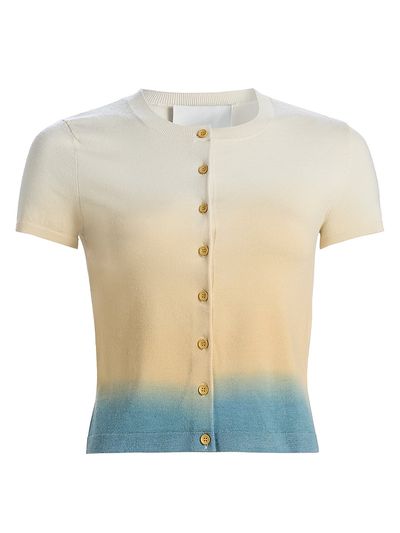 3.1 Phillip Lim Women's Dip-Dye Short-Sleeve Cardigan