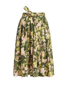 3.1 Phillip Lim Women's Floating Iris Floral A-Line Skirt