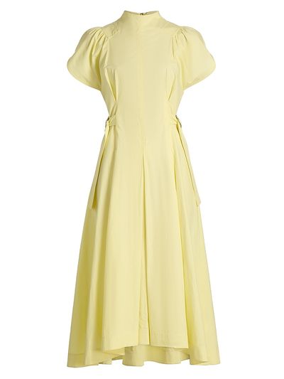 3.1 Phillip Lim Women's Puff Sleeve Side-Tie Cotton Poplin Midi-Dress