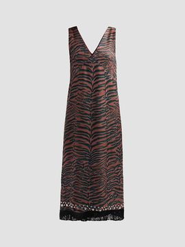 3.1 Phillip Lim Women's Tiger-Print Embellished Midi Dress