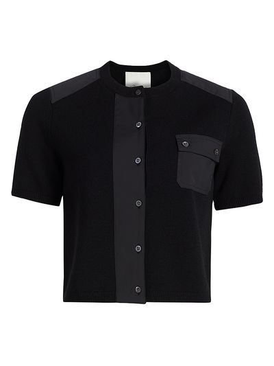 3.1 Phillip Lim Women's Wool Short Sleeve Cardigan