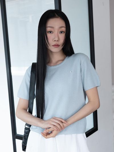 3.3 FIELDTRIP AIRY BOLD HALF KNIT T-SHIRT [3COLOR]