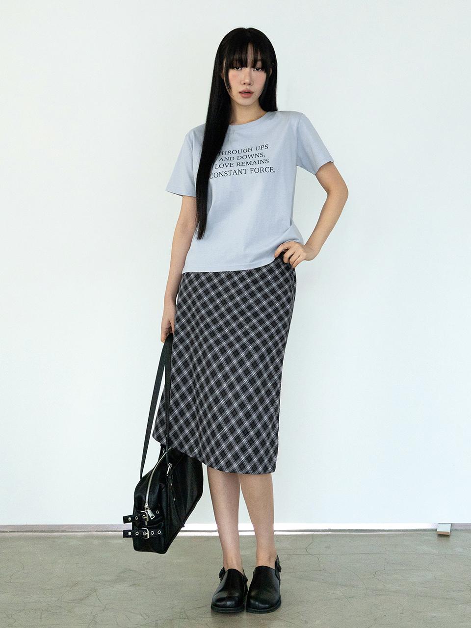 3.3 FIELDTRIP BREEZE AIRY CHECK MIDI SKIRT (2COLOR)