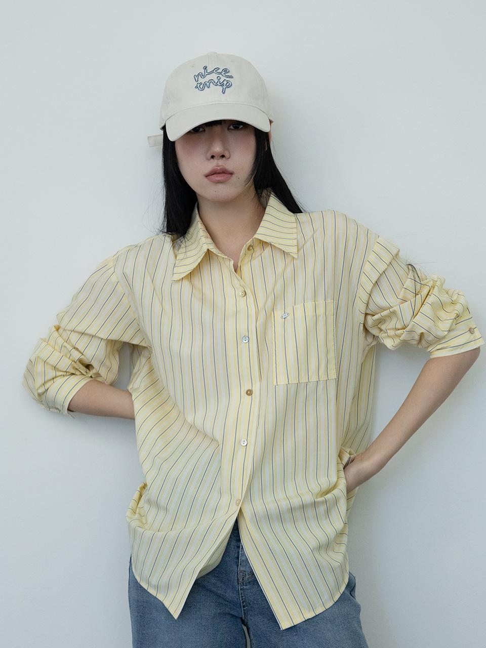 3.3 FIELDTRIP BREEZE STRIPE COLLAR SHIRT (2COLOR)