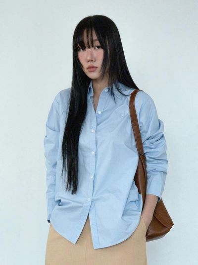 3.3 FIELDTRIP NATURAL COTTON COLLAR SHIRT [2COLOR]