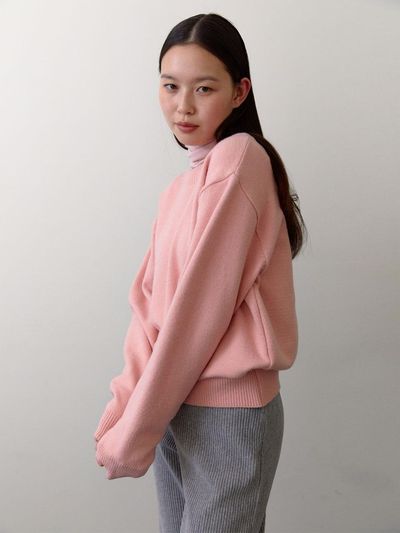 38comeoncommon Classic Crewneck knit (Light pink)