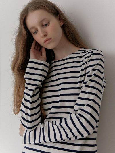 38comeoncommon French Stripe T-Shirts (Ivory)