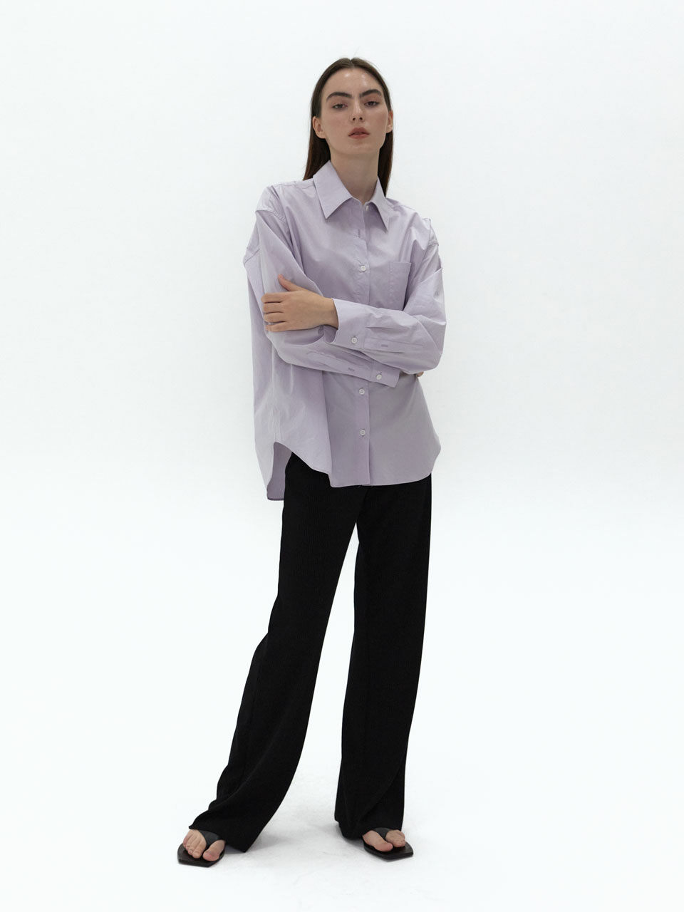 38comeoncommon Rib Knit Pants (Black)