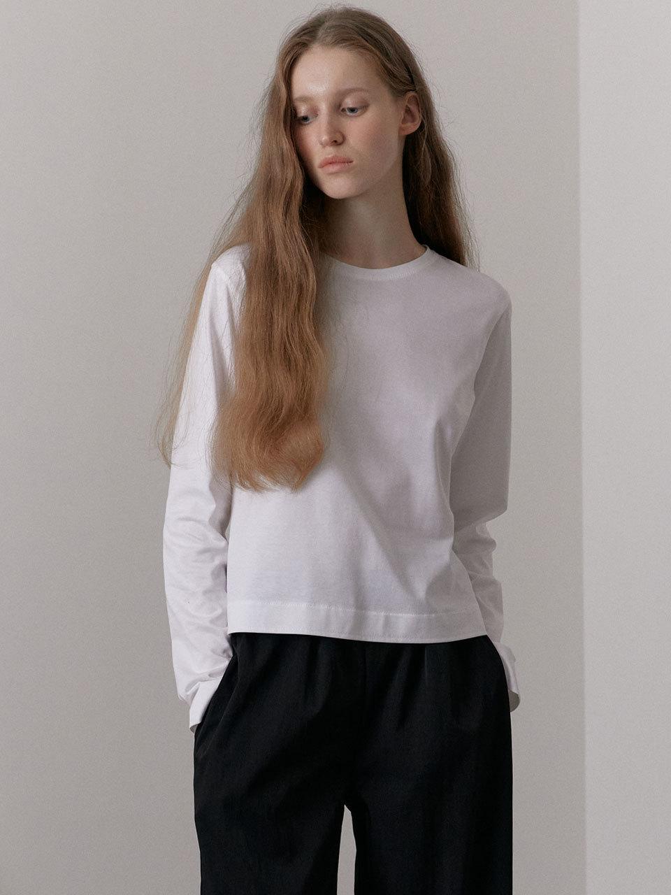 38comeoncommon Silket Essential Long Sleeve T-Shirts (White)
