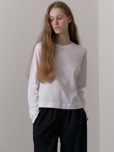 38comeoncommon Silket Essential Long Sleeve T-Shirts (White)
