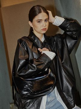 3reminds Recycle Leather Hobo Shoulder Bag (T32P)  4color
