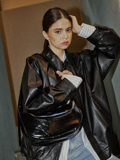 3reminds Recycle Leather Hobo Shoulder Bag (T32P)  4color