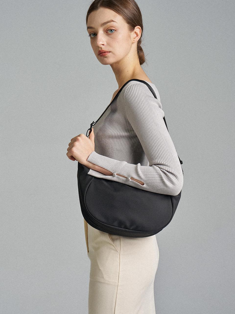3reminds TRM Recycled Nylon Croissant Hobo Shoulder Bag (T38W)