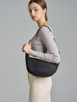3reminds TRM Recycled Nylon Croissant Hobo Shoulder Bag (T38W)