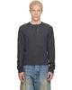424 424 Black Long-Sleeve Thermal Jersey Henley - 1