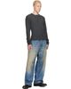 424 424 Black Long-Sleeve Thermal Jersey Henley - 4