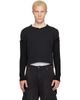 424 424 Black Thermal Capped Sleeve T-shirt - 1