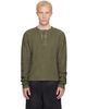 424 424 Khaki Long-Sleeve Thermal Jersey Henley - 1