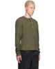 424 424 Khaki Long-Sleeve Thermal Jersey Henley - 2