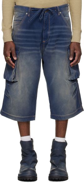 424 424 Navy Camo Bermudas Cargo Shorts