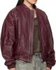 424 424 Red Leather Bomber Jacket - 2