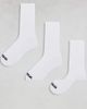 4505 4505 3-pack antibacterial athletic socks in white - 1