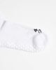 4505 4505 3 pack non-slip grip lettuce edge Pilates crew socks in white - 2