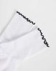 4505 4505 3 pack non slip grip lettuce edge Pilates crew socks in white with black detailing - 3