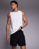 4505 4505 5" running shorts with elastic waist and zip phone pocket in black - 3
